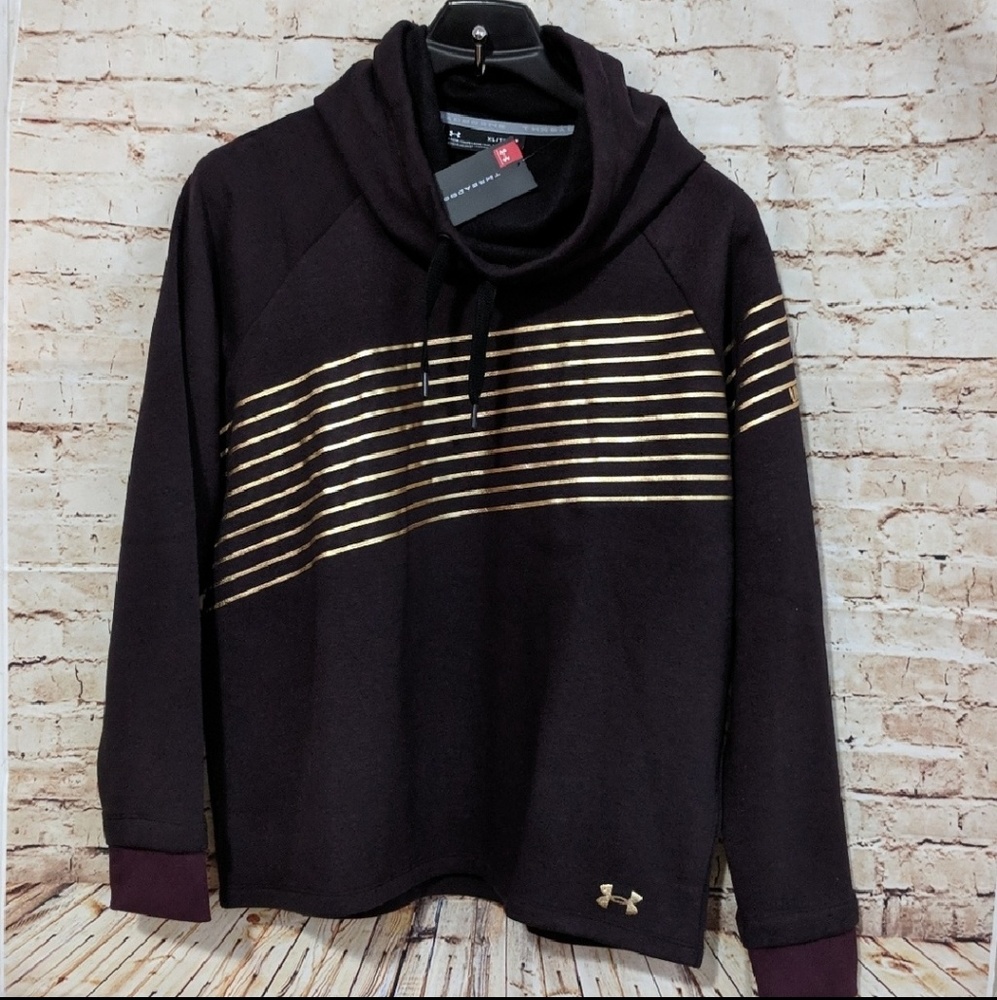 Last 1! Under Armour Threadborne Fleece Cowl Neck - Picture 6 of 6